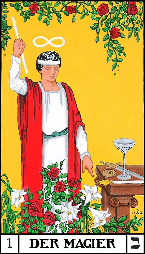 Der Magier, Schlüssel 1 des BOTA Tarot, Erbauer des Adytums