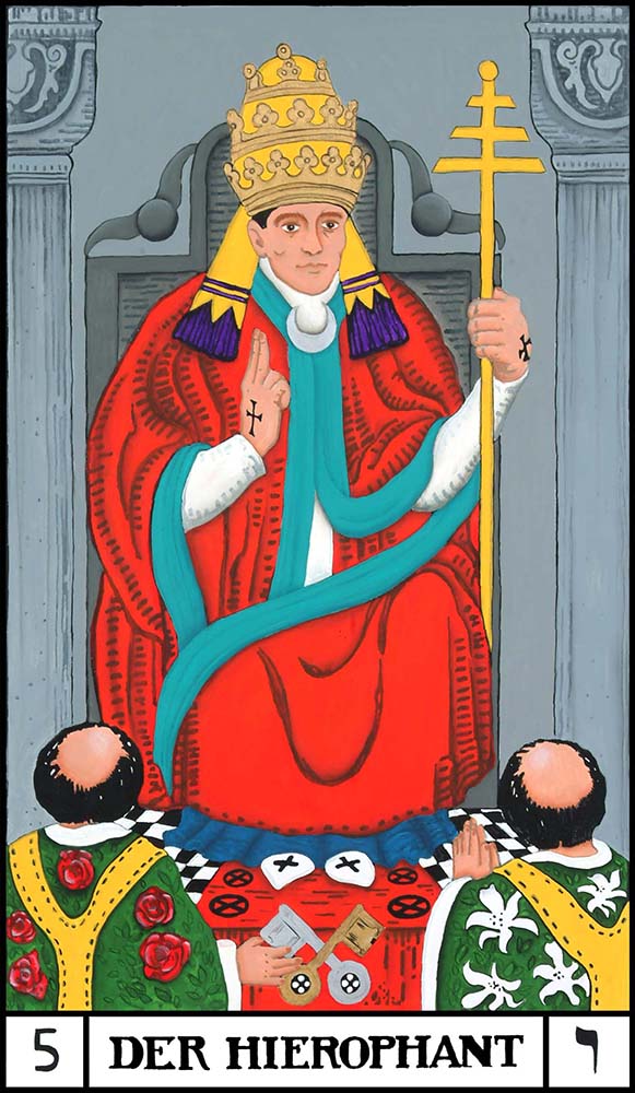 Der Hierophant, Schlüssel 0 des BOTA Tarot, Erbauer des Adytums